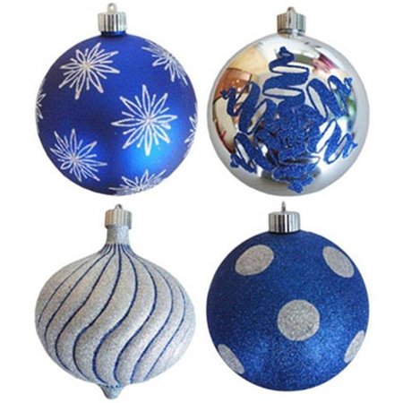 CHRISTMAS BY KREBS Christmas By Krebs TV310006A 5.9 in. Diameter Decorated Shatterproof Ornament - Pack Of 8 168075